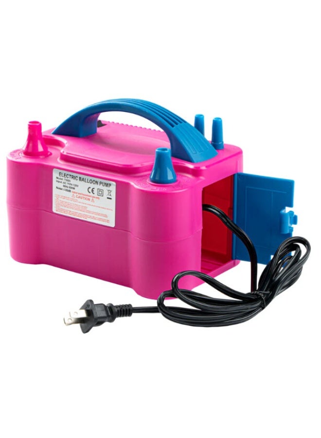 Electric Balloon Air Pump Inflator – Durable High Quality Portable Balloon Blower for Party Decoration (Pink/Blue) - Image 4